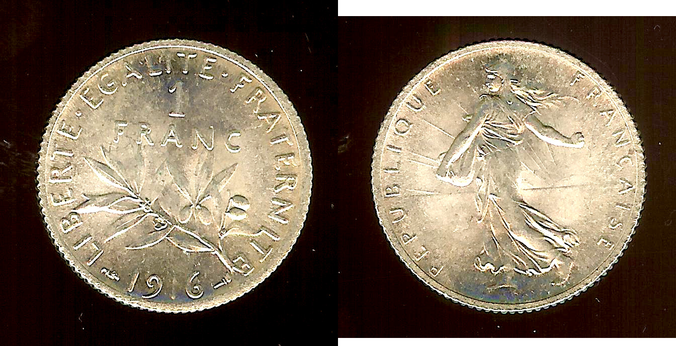 1 franc Semeuse 1916 FDC
